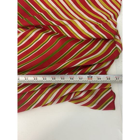 Diane Von Furstenberg Whiston Lipstick Slip-on Silk Dress 2 Striped Red Maxi - Picture 10 of 11